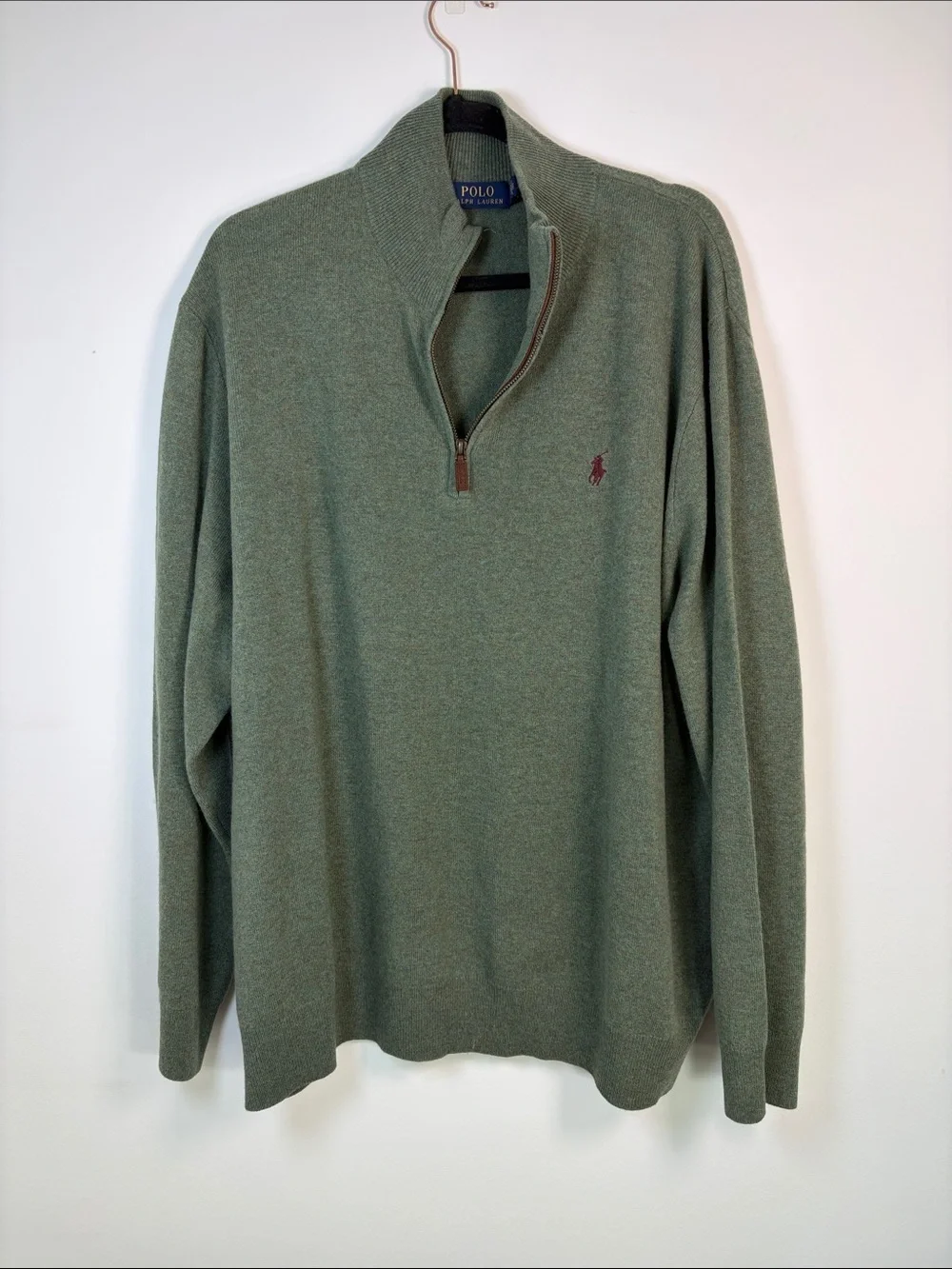 Polo Ralph Lauren Merino wool Half-Zip Mock Neck Sweater - 3XB